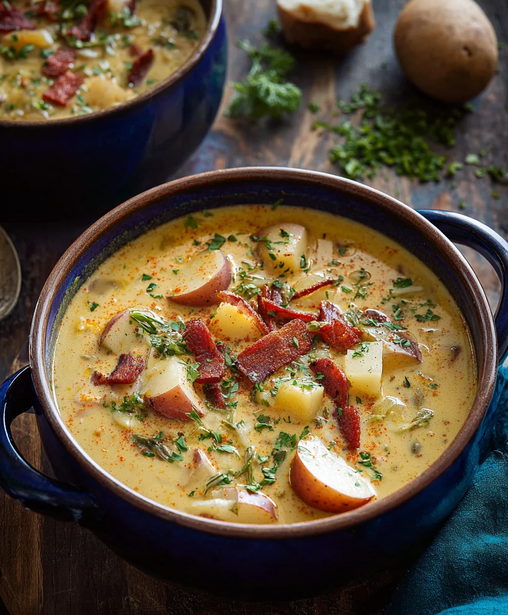 Spicy Cajun Potato Soup-Hearty Comfort Food