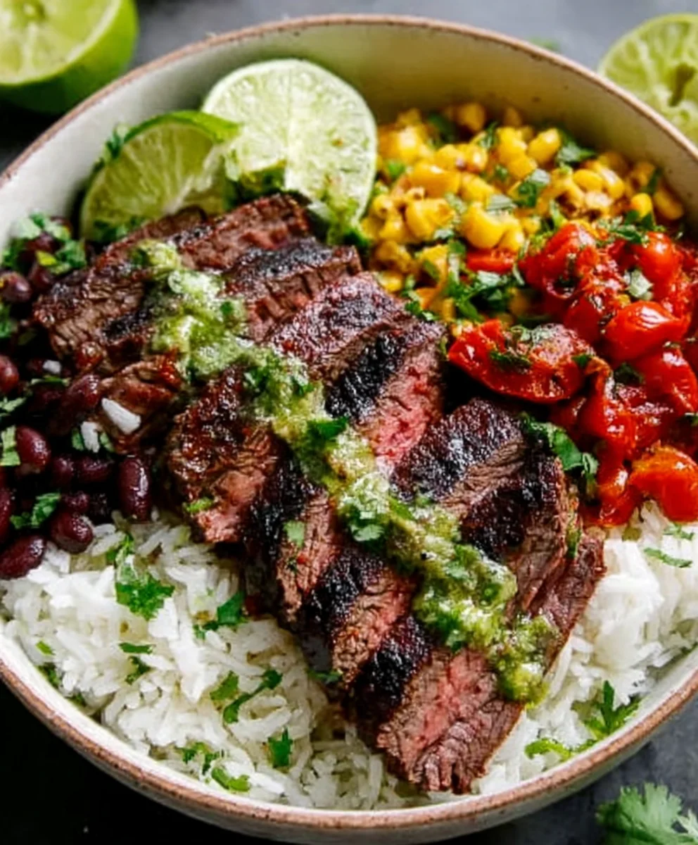 Cilantro Lime Beef Steak Bowls - Quick & Flavorful