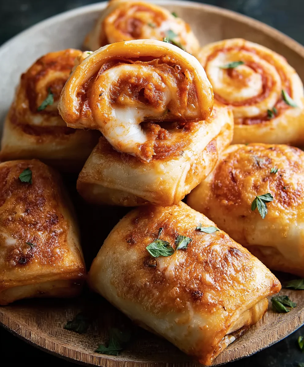 Homemade Beef Beef Pepperoni Pizza Rolls - Easy Recipe