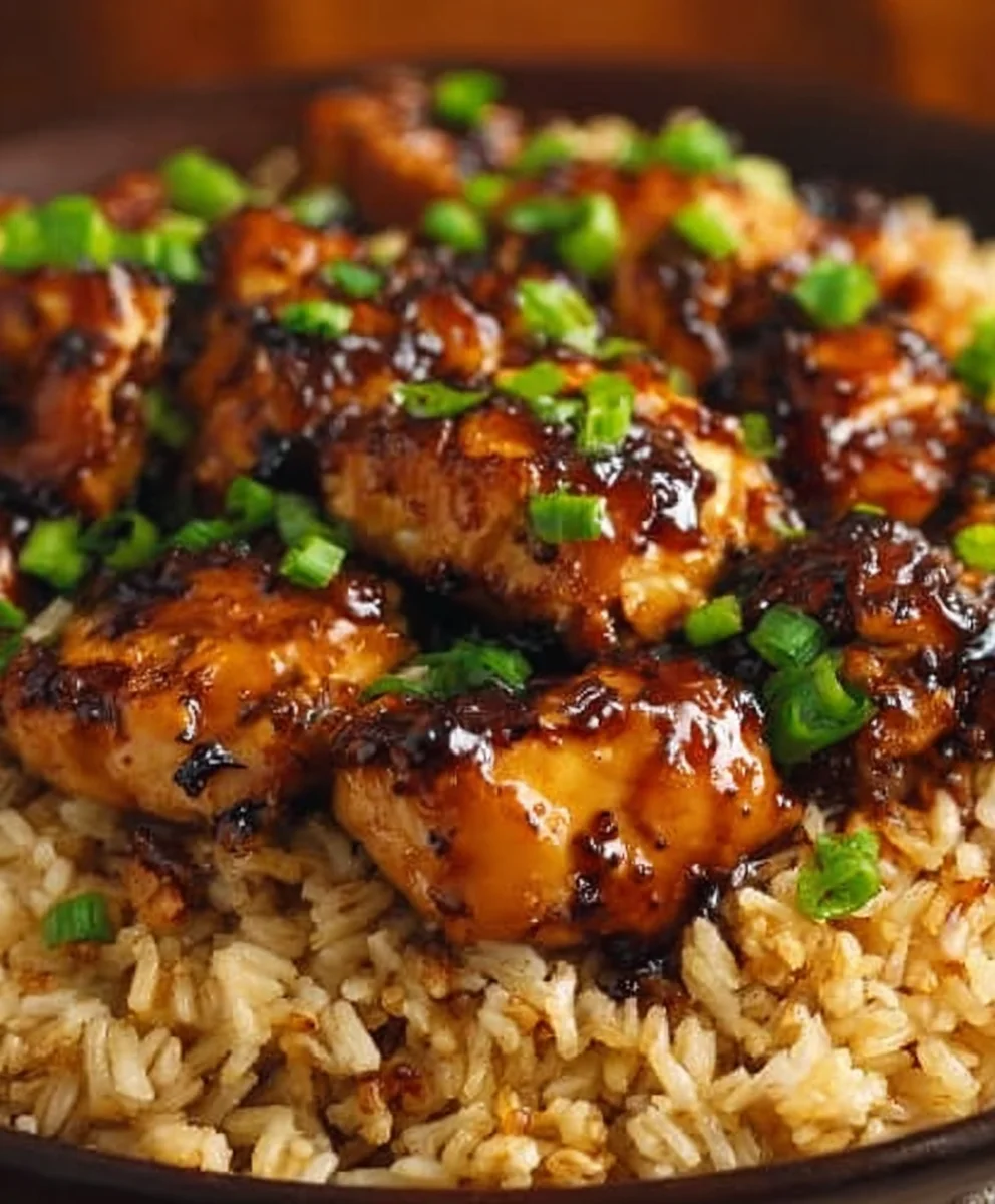 Easy Honey BBQ Chicken Rice Bowl Recipe