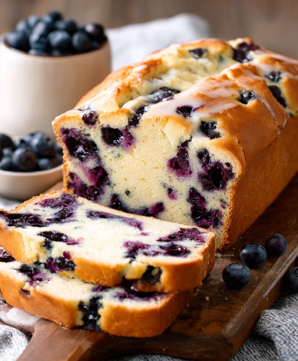 Blueberry Cream Cheese Bread-Sweet & Easy Loaf