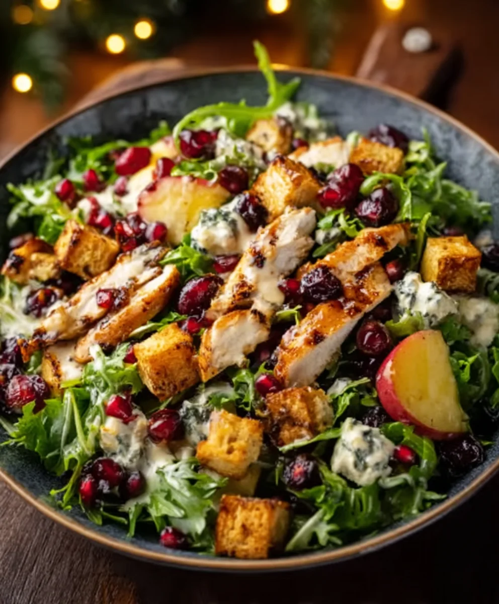 Festive Christmas Salad with Honey Mustard Dressing