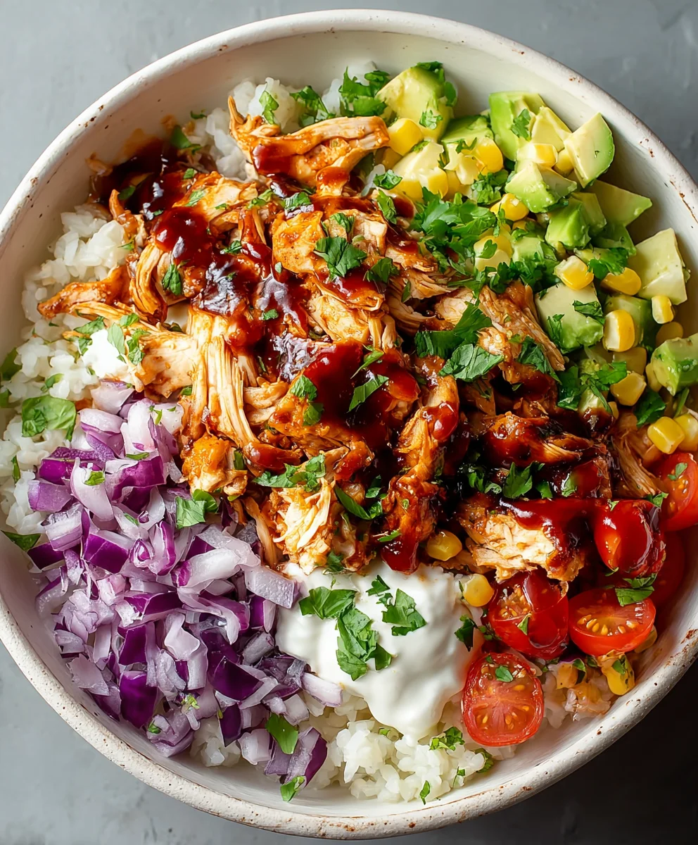 BBQ Chicken Cottage Cheese Bowl-Healthy Meal Prep