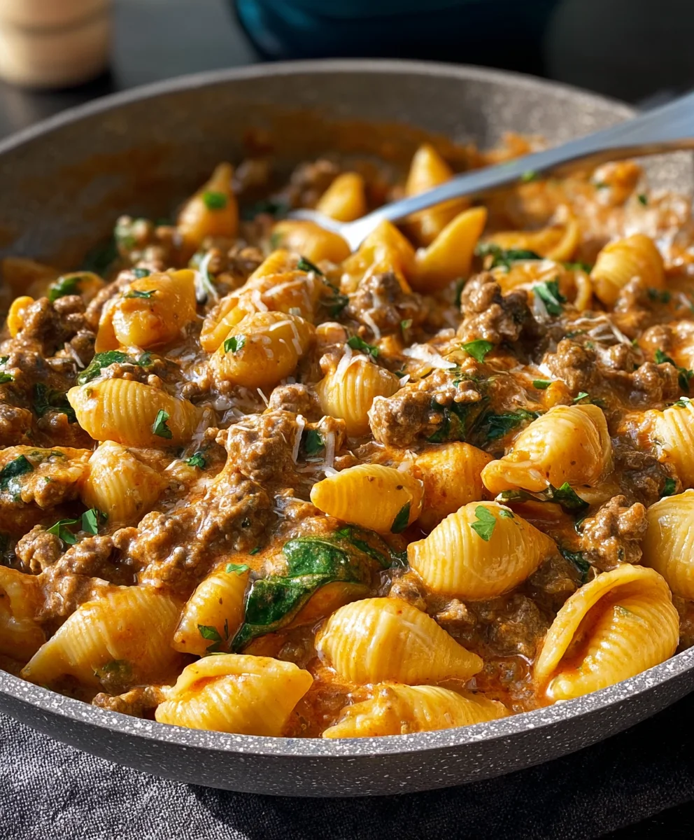 Creamy Beef and Shells Recipe - Easy Comfort Food