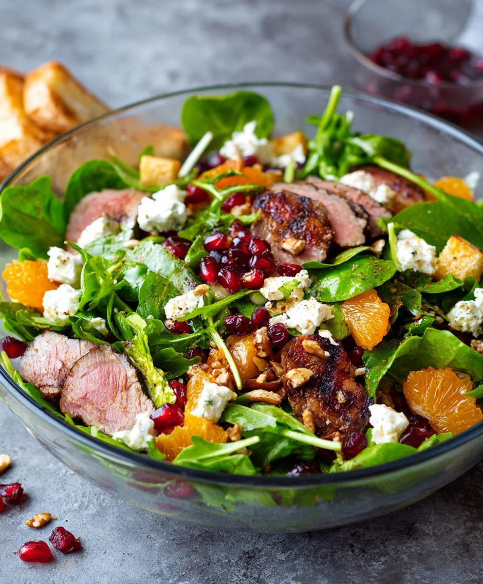 Festive Christmas Salad Delicious Beef and Greens