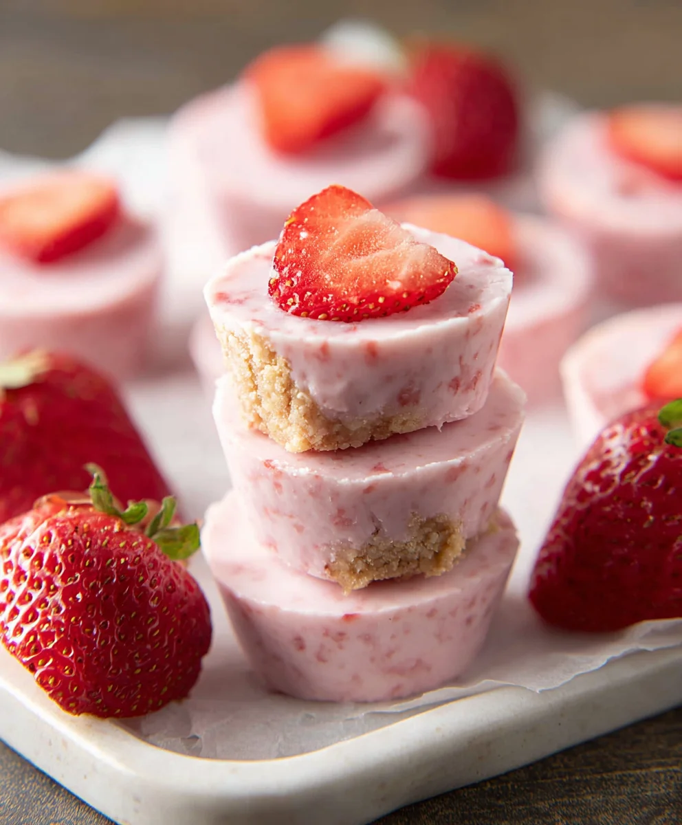 Easy Strawberry Yogurt Bites- Quick Healthy Snack
