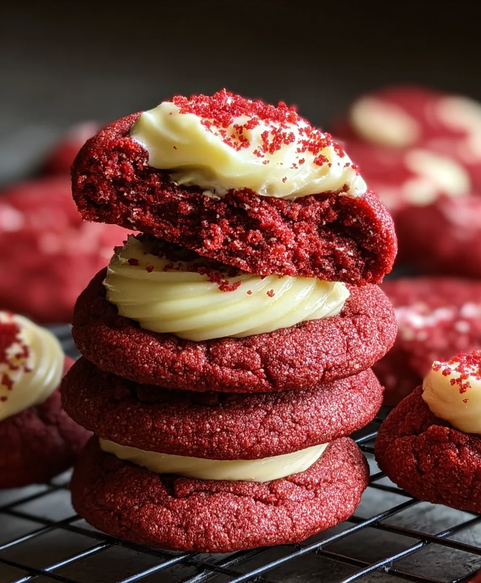Cream Cheese Red Velvet Cookies-Decadent & Delicious