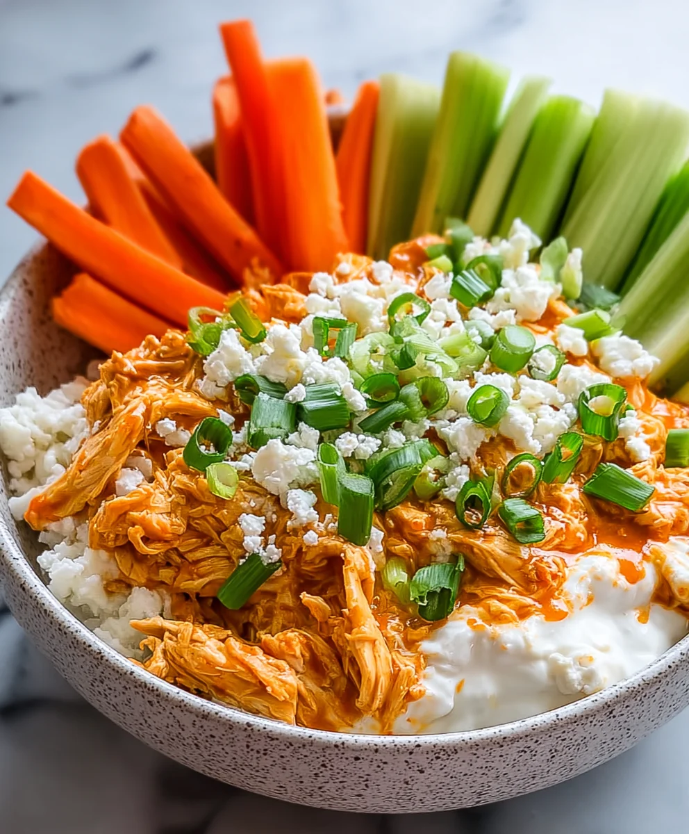 Buffalo Chicken Cottage Cheese Bowl-Healthy Meal