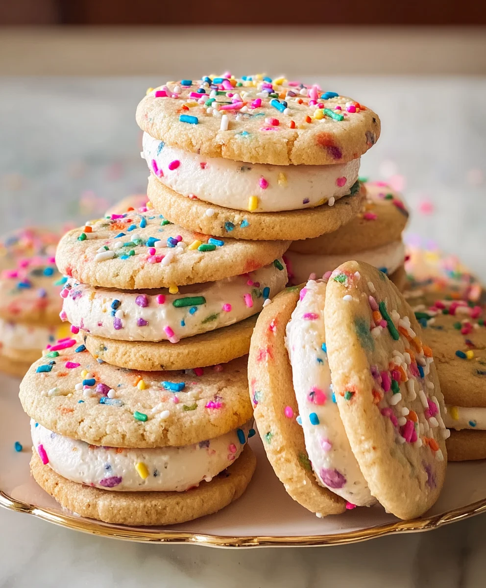 Funfetti Sandwich Cookies - Easy & Delicious Treat