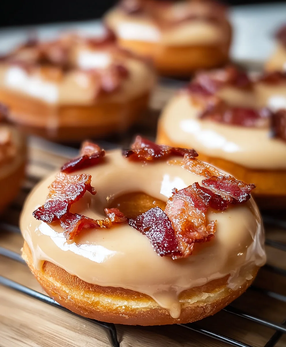 Maple Beef Beef Bacon Doughnuts - Savory Sweet Treat