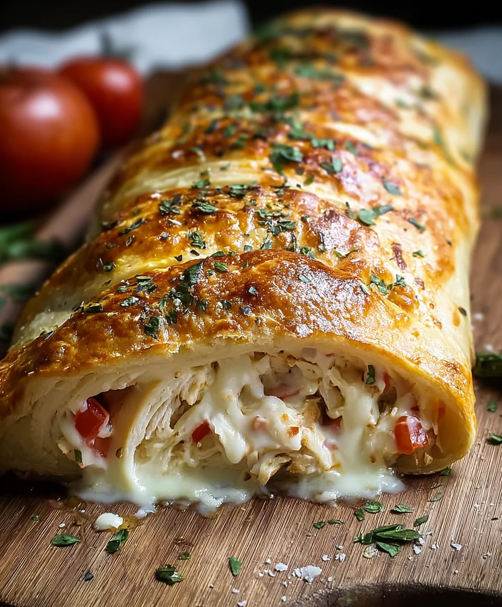 Chicken Ranch Stromboli Recipe- Easy & Delicious