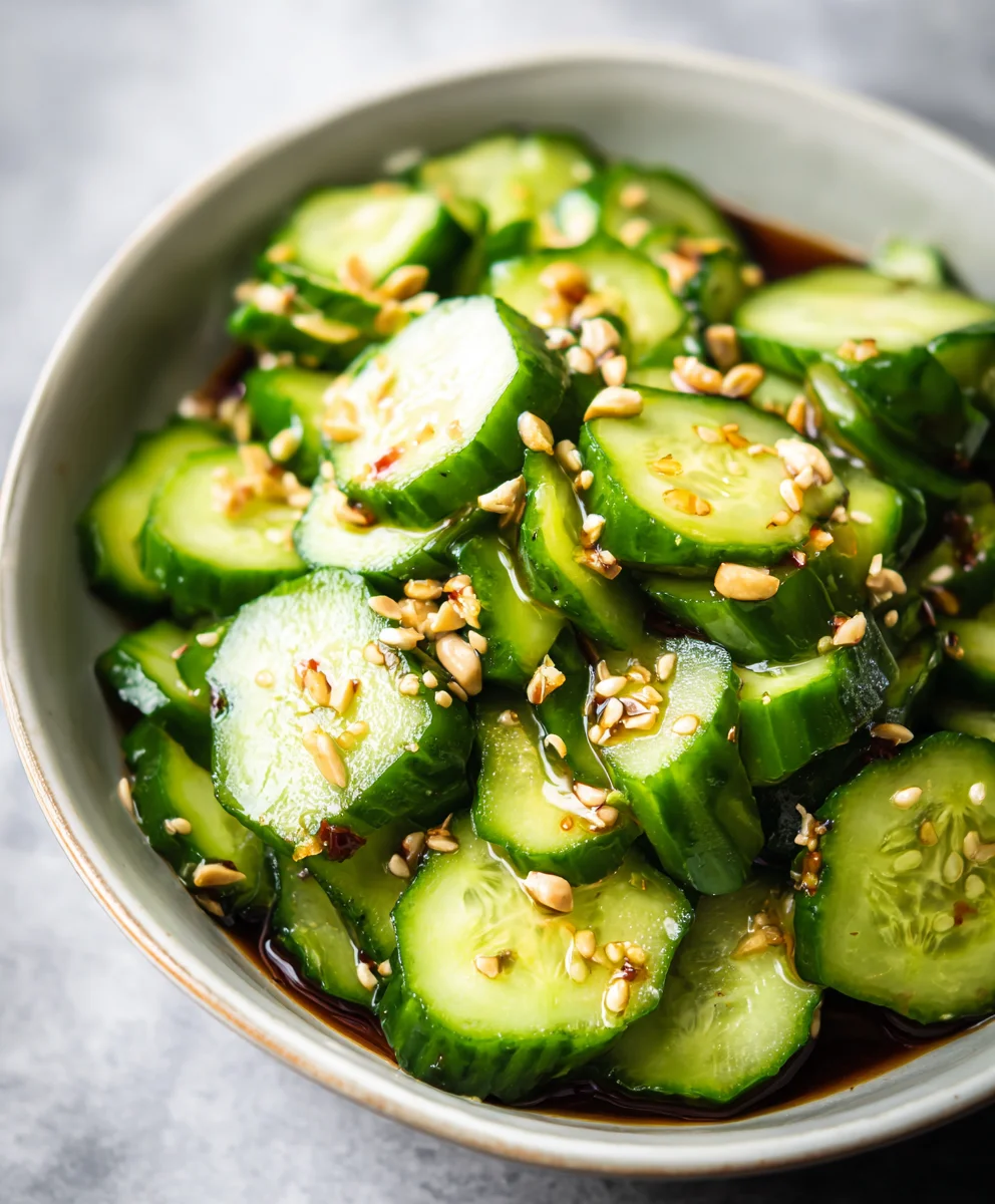Easy Asian Cucumber Salad- Quick & Refreshing Recipe