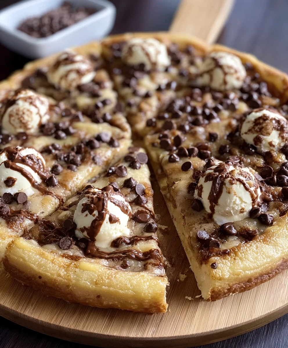 Easy Chocolate Chip Dessert Pizza Recipe