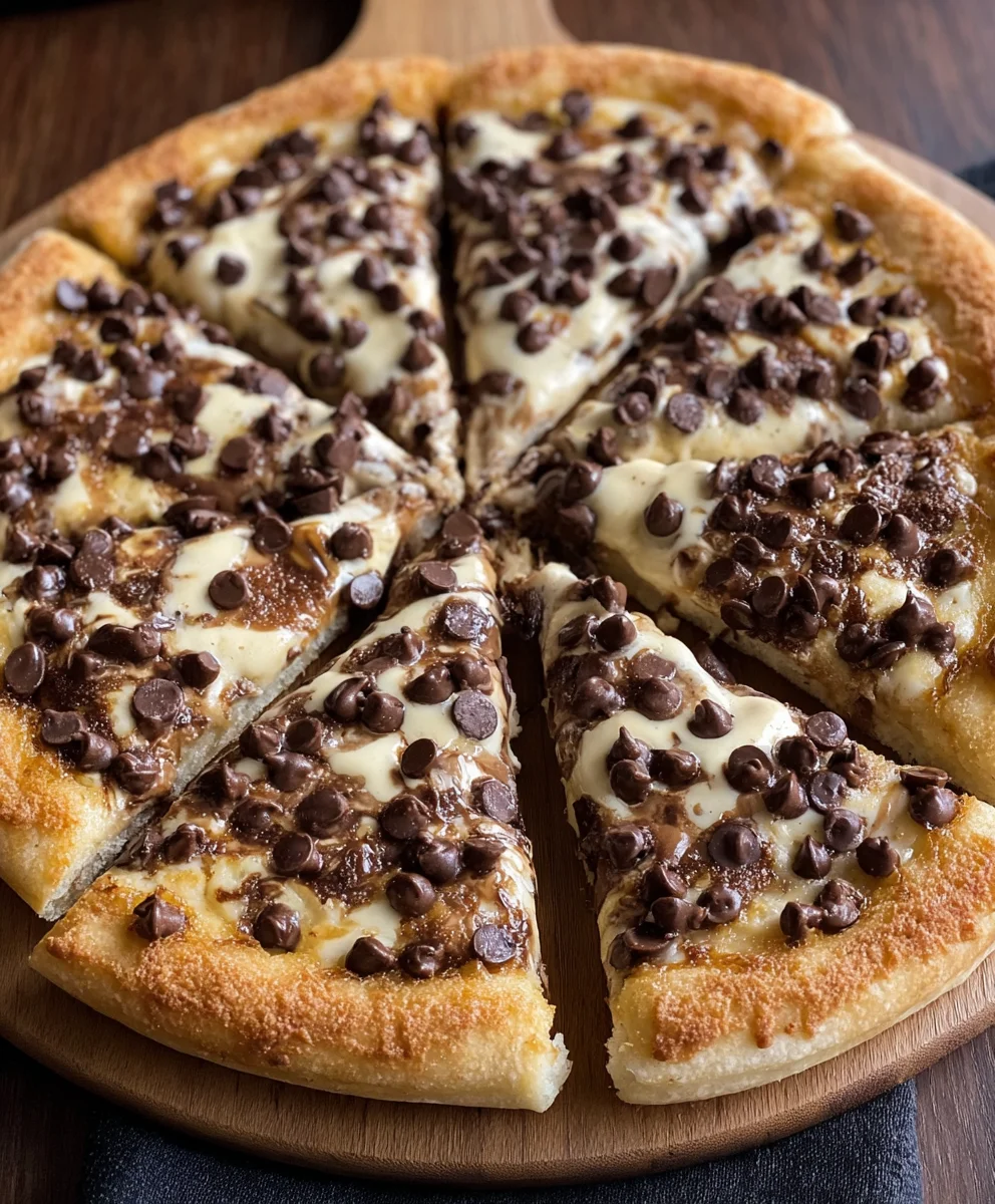 Easy Chocolate Chip Dessert Pizza Recipe
