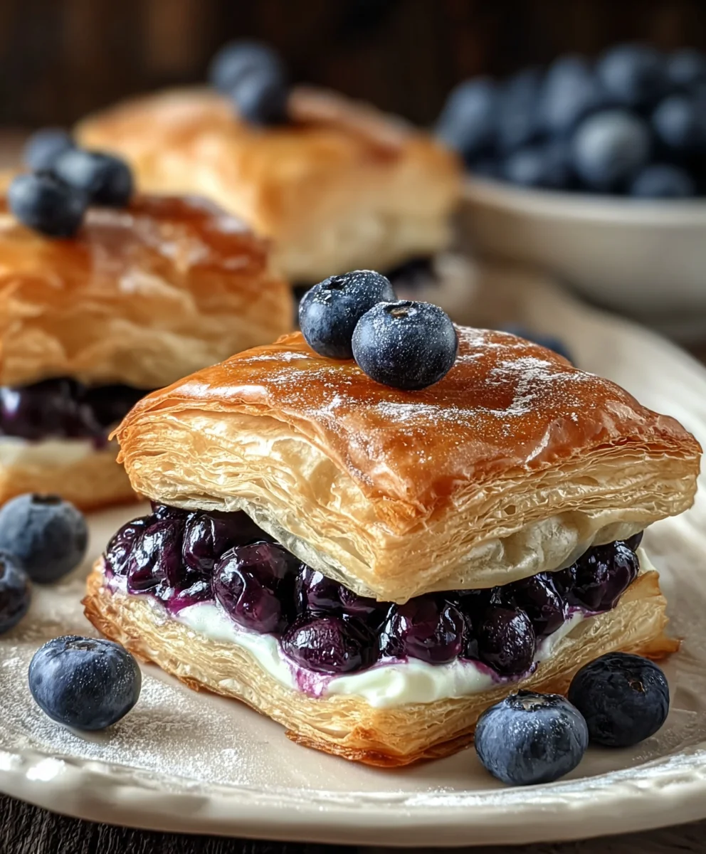Blueberry Cream Cheese Puff Pastry Delight