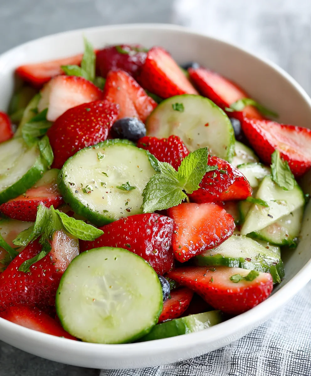 Refreshing Cucumber Strawberry Salad Recipe