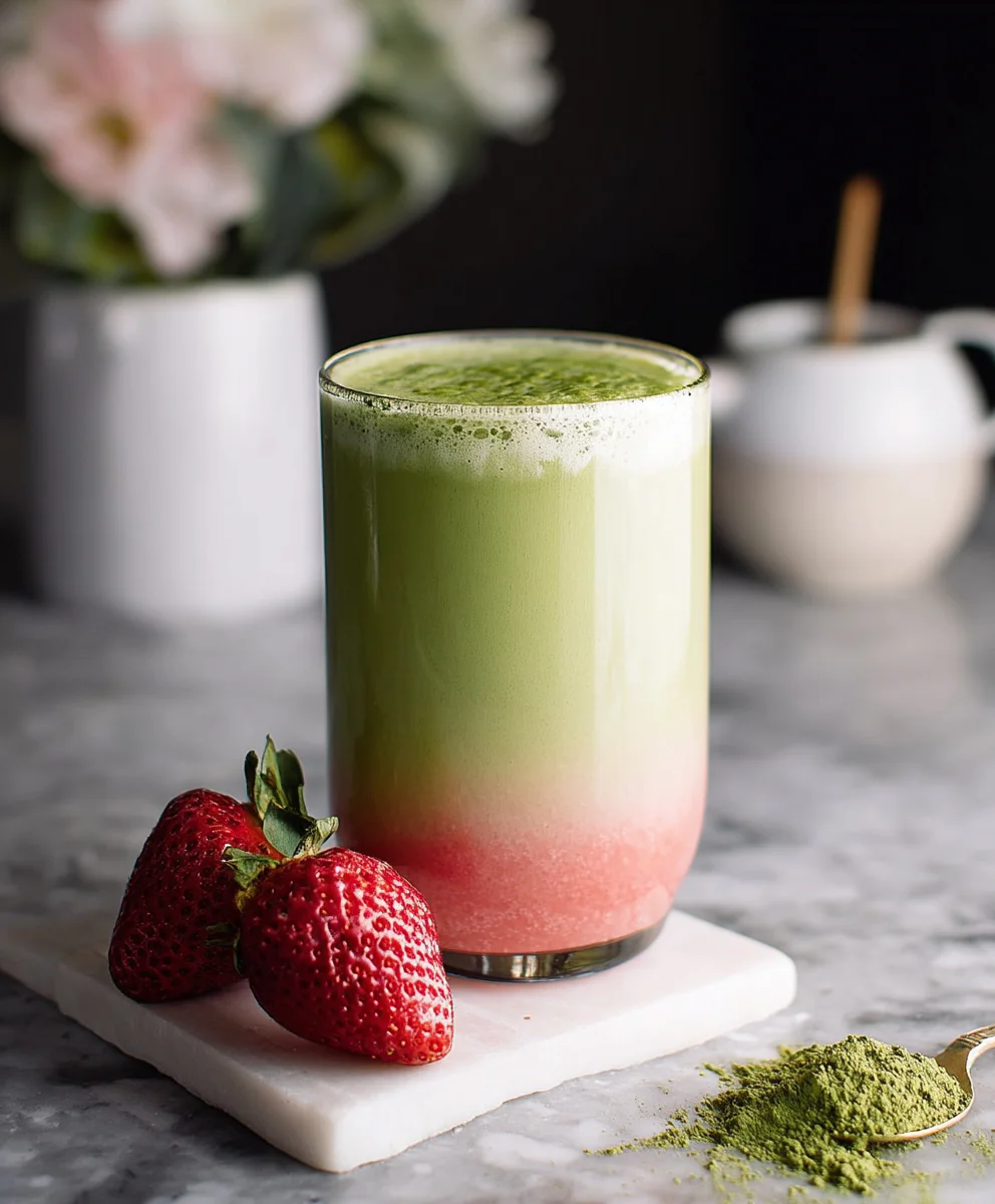 Strawberry Matcha Latte Recipe-Delicious & Easy