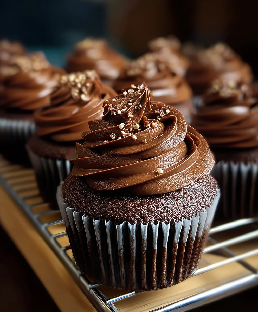 Decadent Chocolate Fudge Cupcakes-Easy Recipe