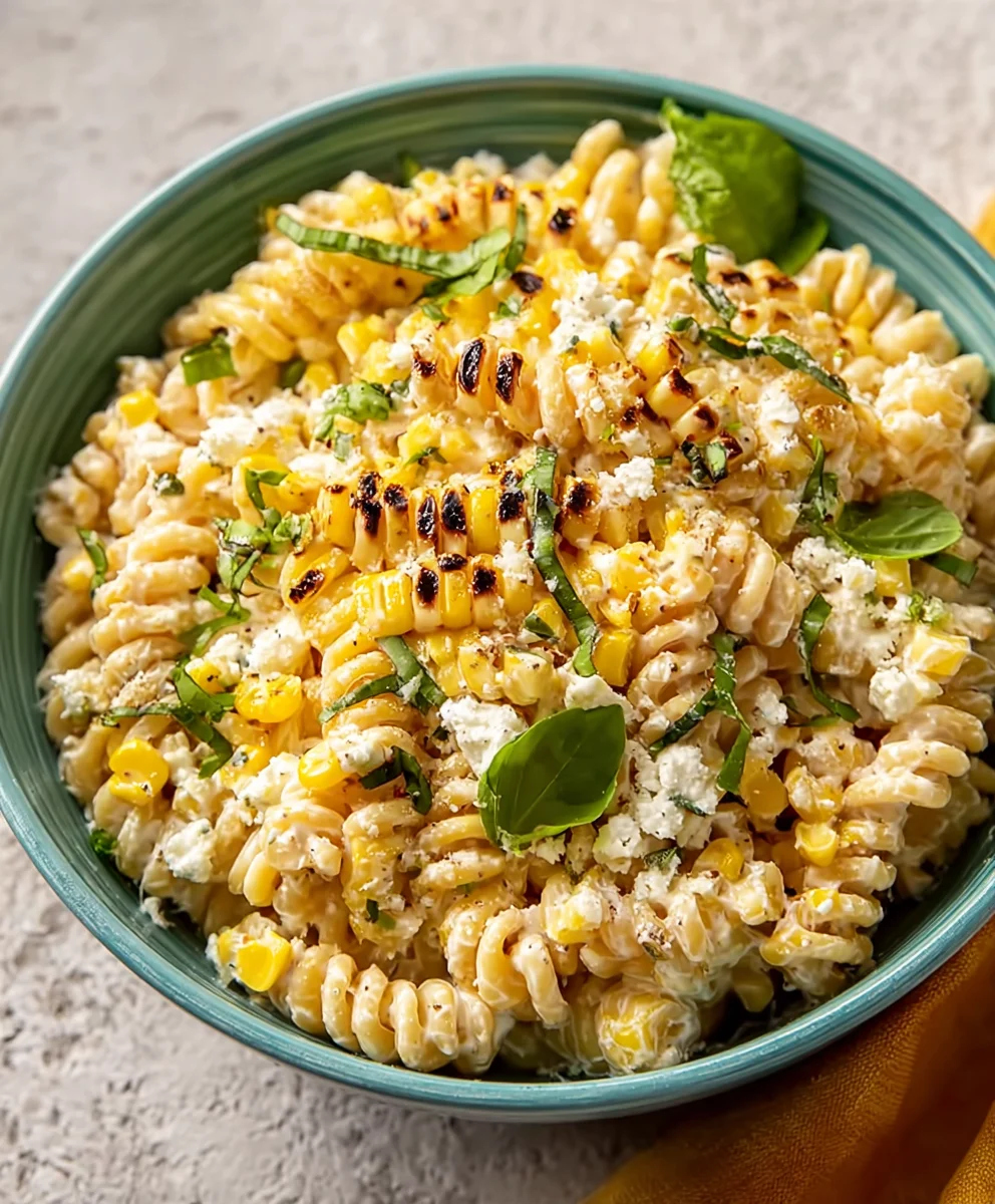 Creamy Street Corn Pasta Salad-Easy & Delicious