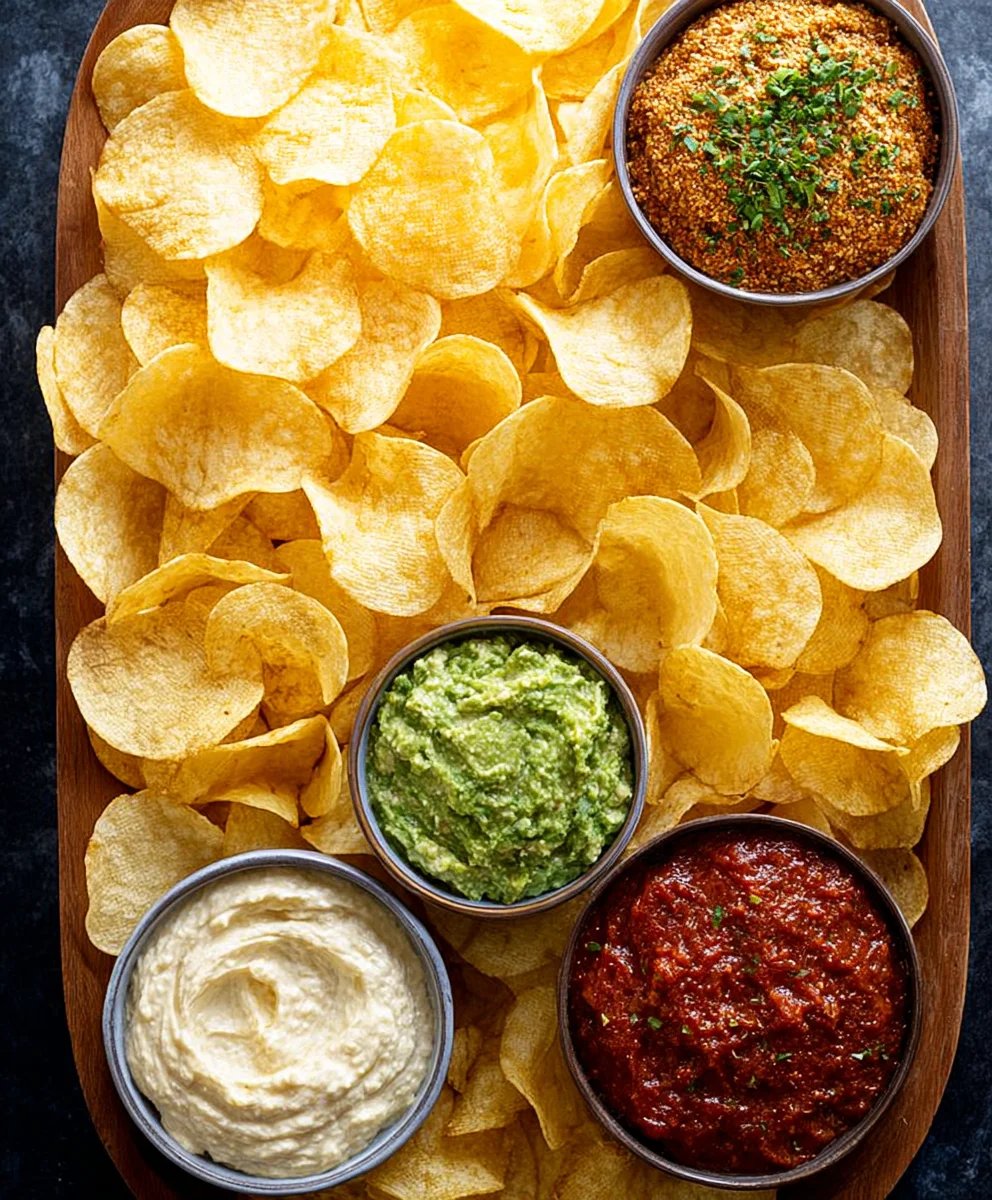 Easy Chips and Dip Platter Recipe - Crowd Pleaser
