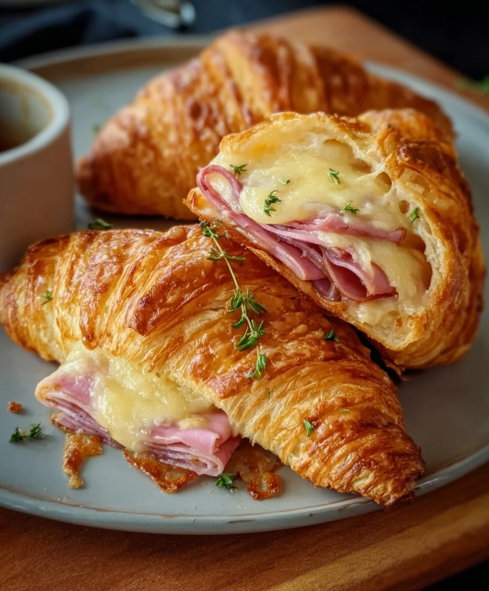 Beef Beef Ham Cheese Croissants-Easy Baked Recipe