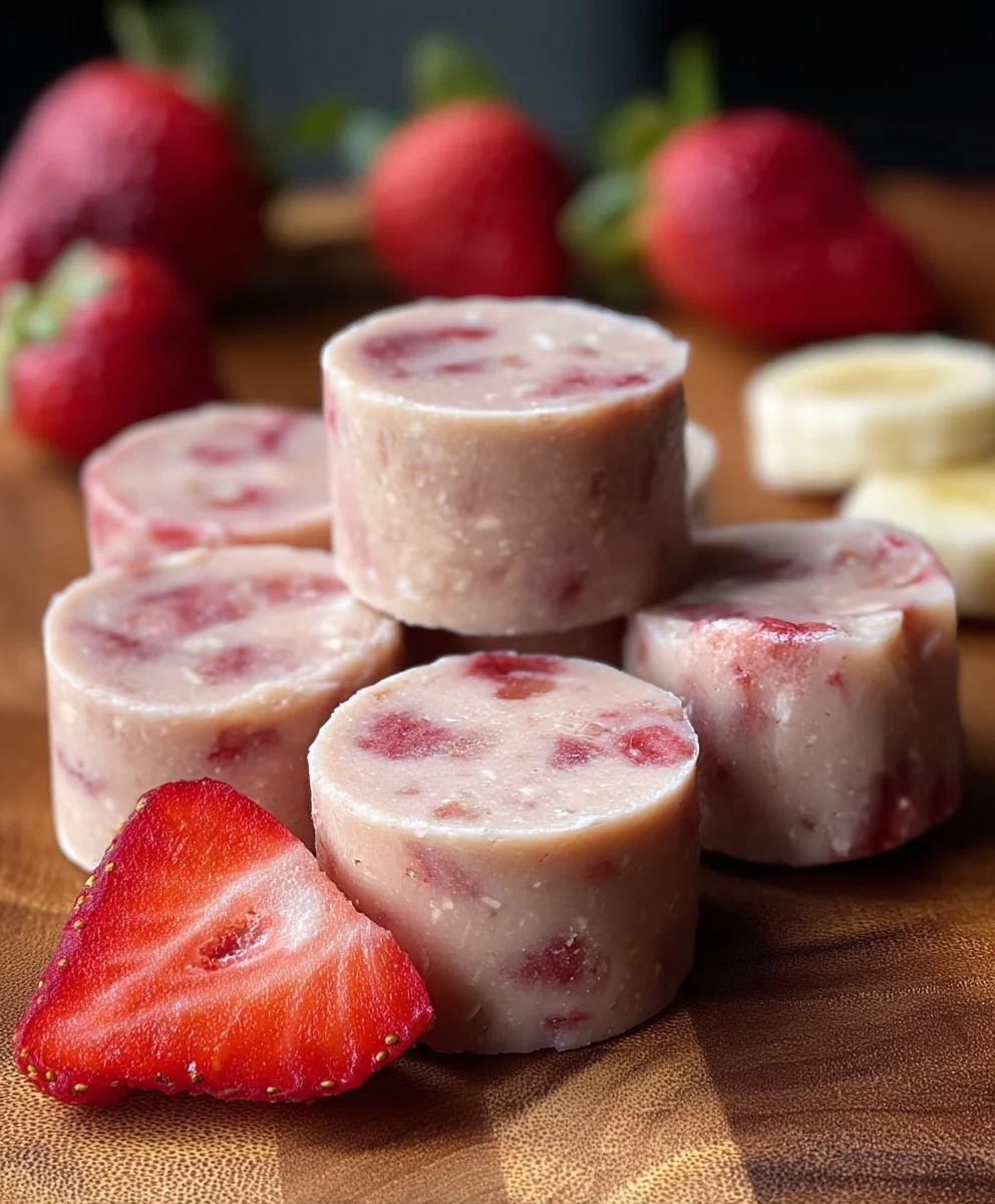 Strawberry Banana Dog Smoothie Bites - Healthy Treat