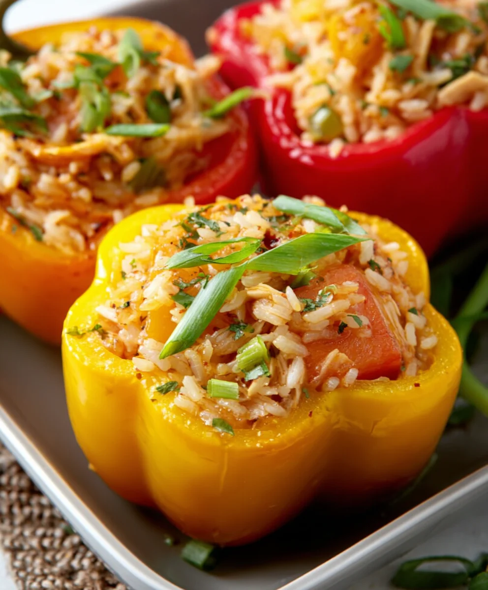 Teriyaki Pineapple Chicken Stuffed Peppers Recipe