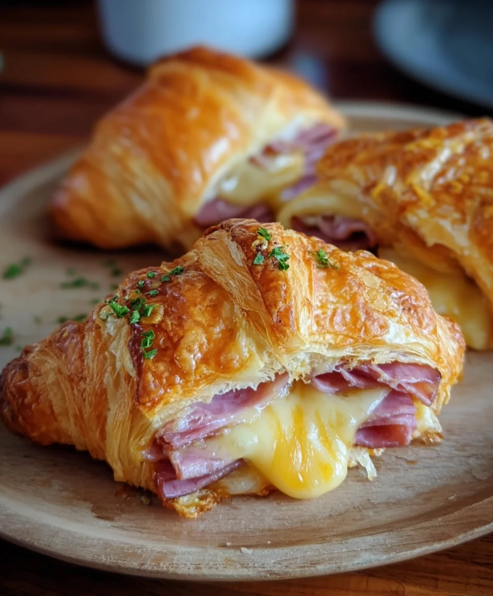 Beef Beef Ham Cheese Croissants-Easy Baked Recipe