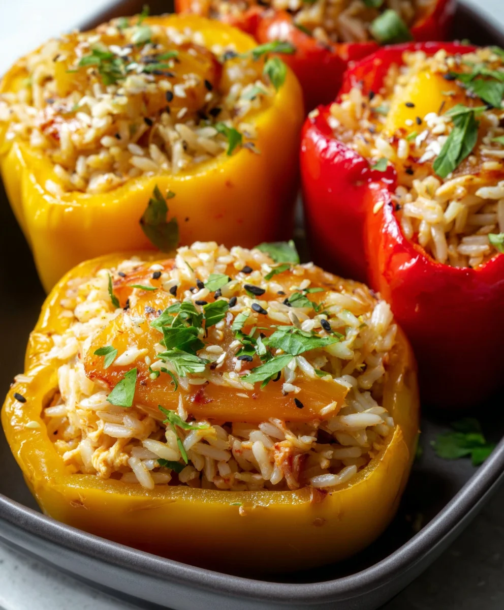 Teriyaki Pineapple Chicken Stuffed Peppers Recipe