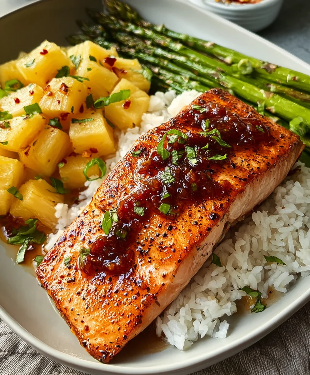 Spicy Pineapple Chipotle Salmon Recipe-Bold Flavor