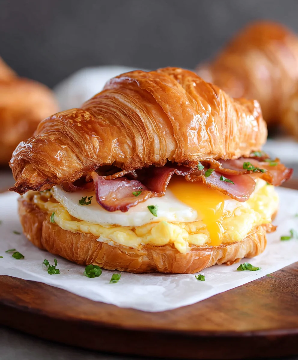 Easy Croissant Breakfast Sandwiches Recipe