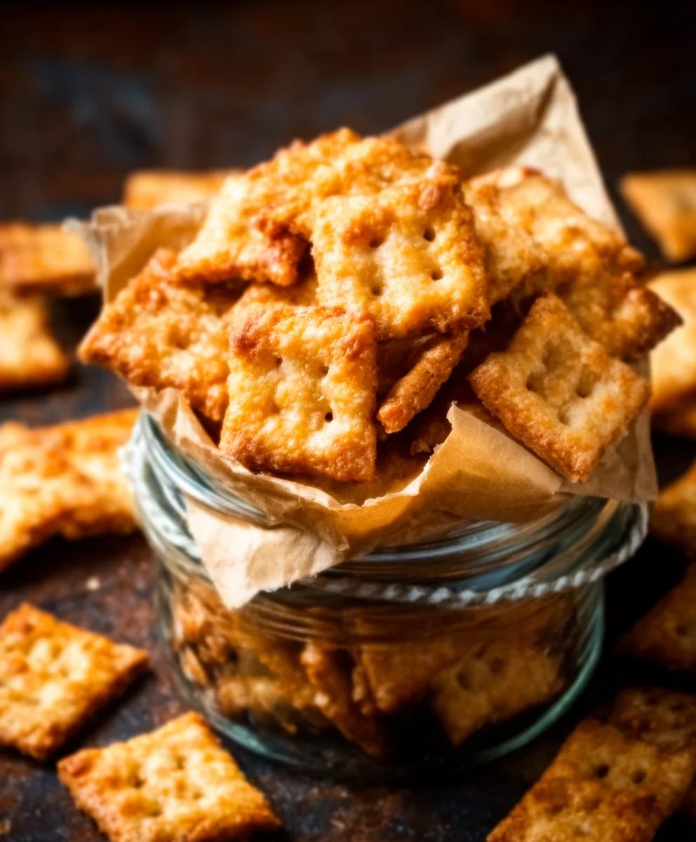 Sourdough Cheese Crackers-Homemade-Easy-Crispy-Best