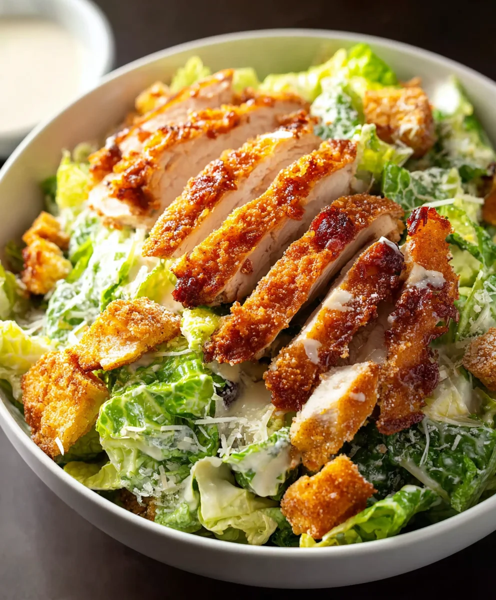 Crispy Chicken Caesar Salad - The Ultimate Crowd-Pleaser