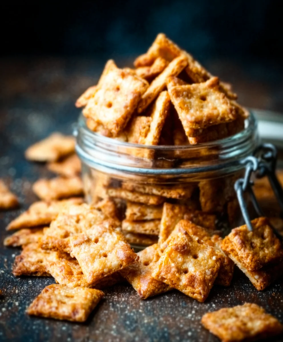 Sourdough Cheese Crackers-Homemade-Easy-Crispy-Best