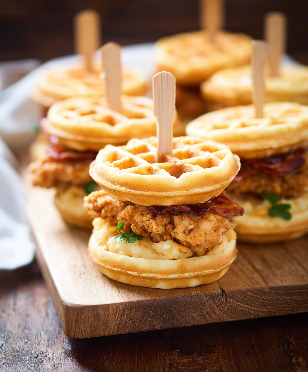 Game Day Chicken Waffle Sliders-Easy Eats