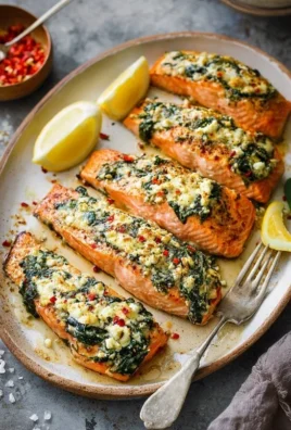 Stuffed Salmon With Spinach & Feta (30 minutes!)