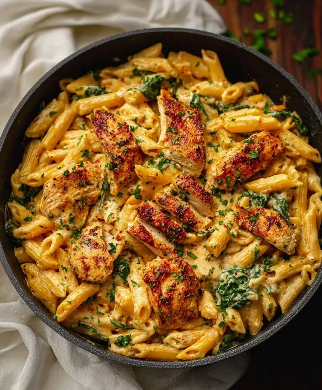 Healthy Garlic Parmesan Chicken Pasta
