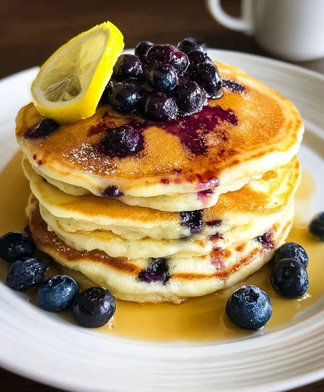 Lemon Blueberry Pancakes