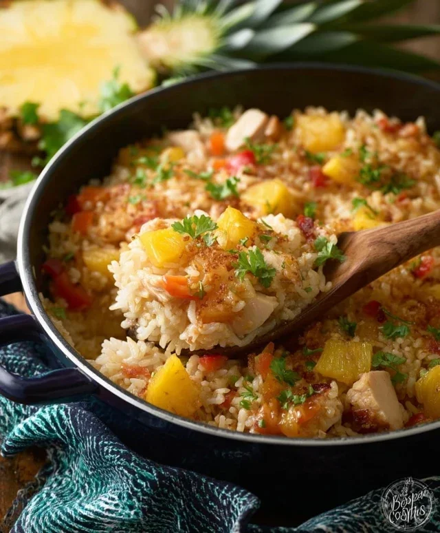 Aloha Pineapple Chicken Rice Casserole