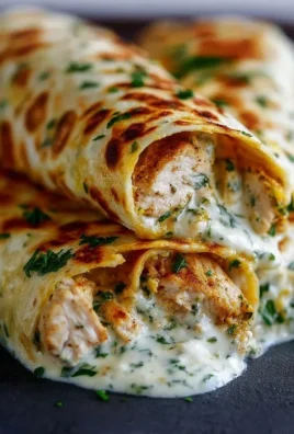 Low Carb Cheesy Garlic Chicken Wraps