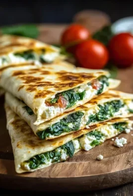 Spinach and Feta Quesadillas
