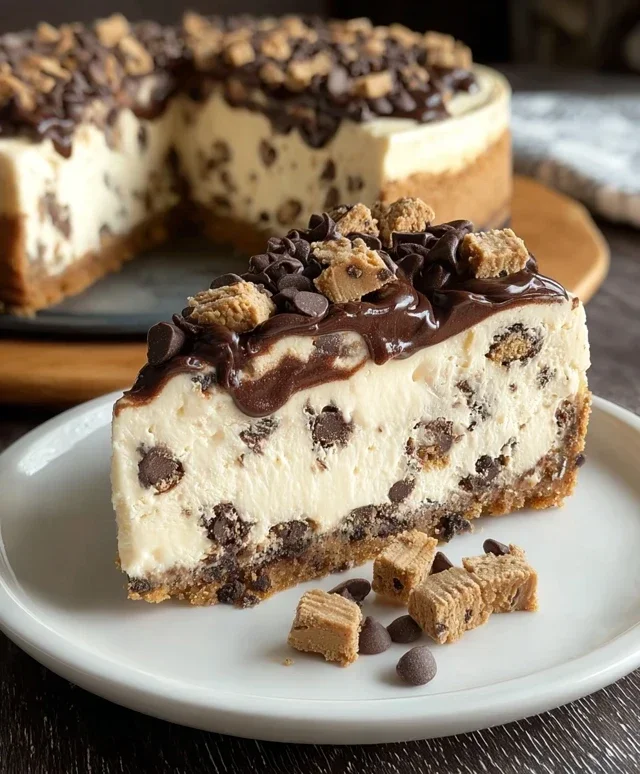 No Bake Cookie Dough Cheesecake