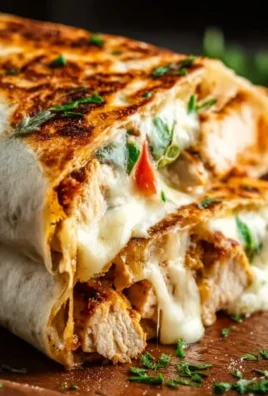 Cheesy Garlic Chicken Wraps