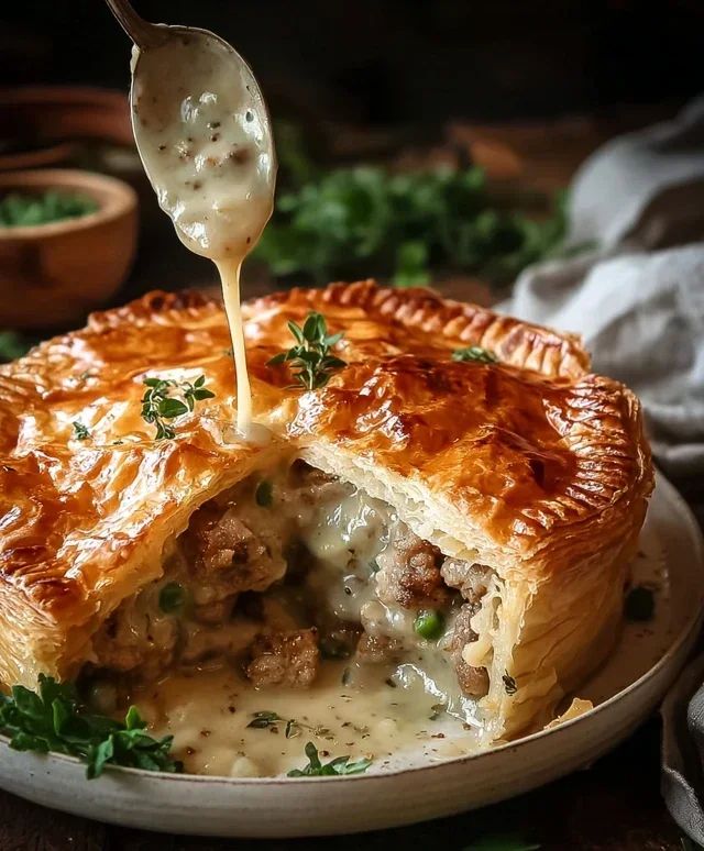 Sausage Gravy Puff Pie