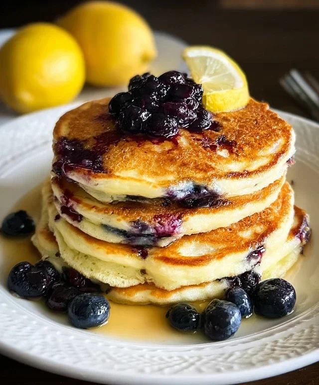 Lemon Blueberry Pancakes