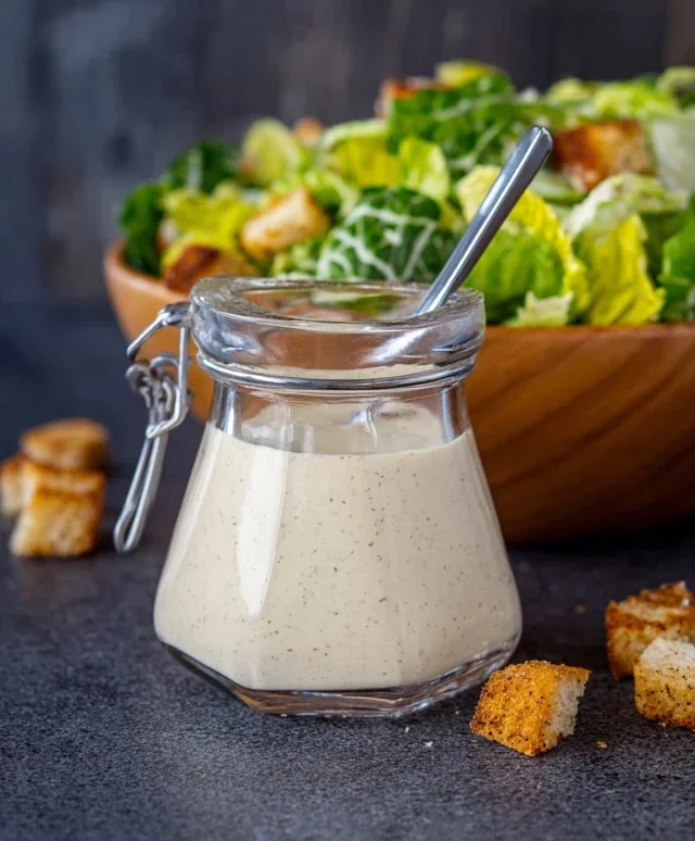 Homemade Creamy Caesar Salad Dressing