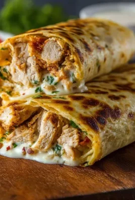 Cheesy Garlic Chicken Wraps