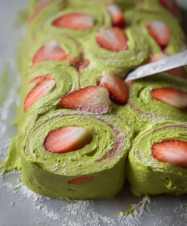 Strawberry Matcha Latte Rolls