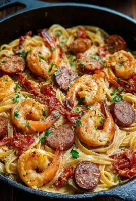 Creamy Cajun Shrimp Pasta with Sausage