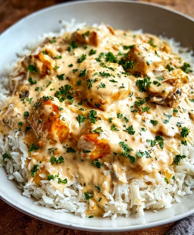 Creamy Smothered Chicken and Rice
